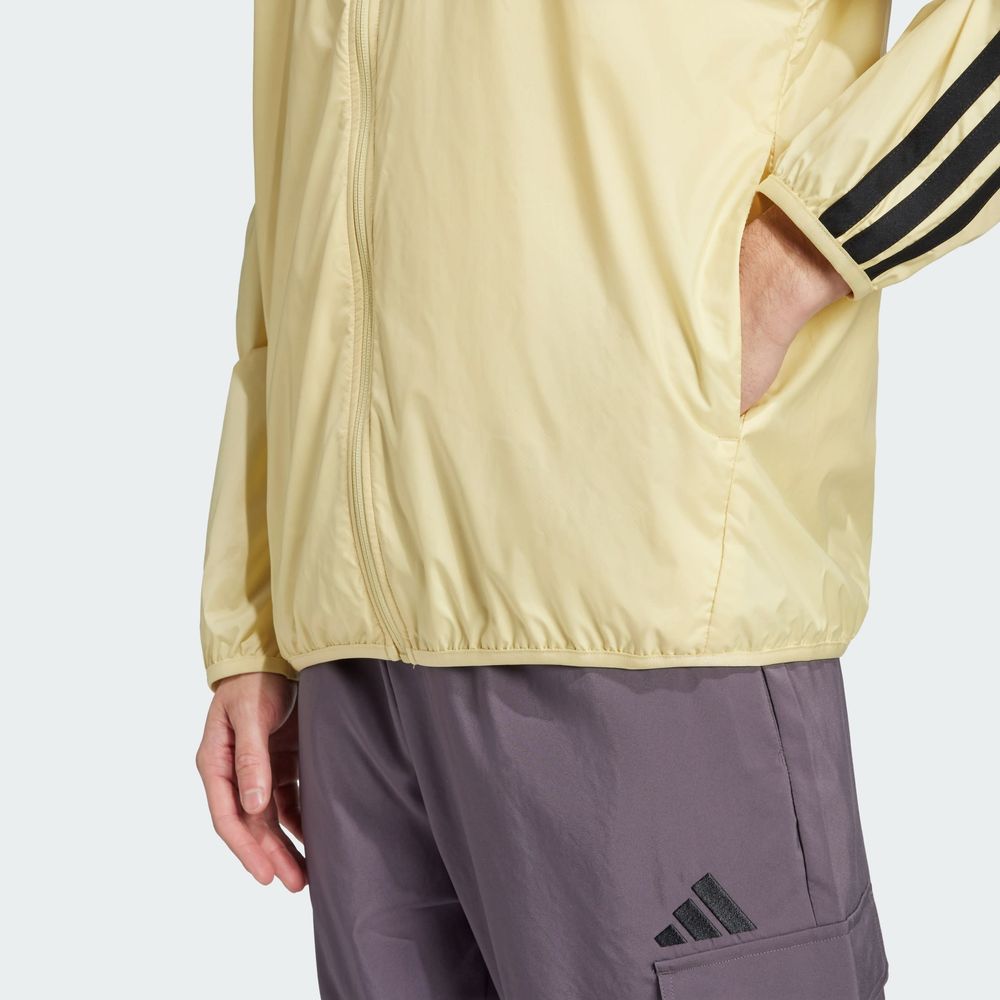 Foto 6 | Rompevientos Essentials 3 Franjas Adidas Amarillo Hombre