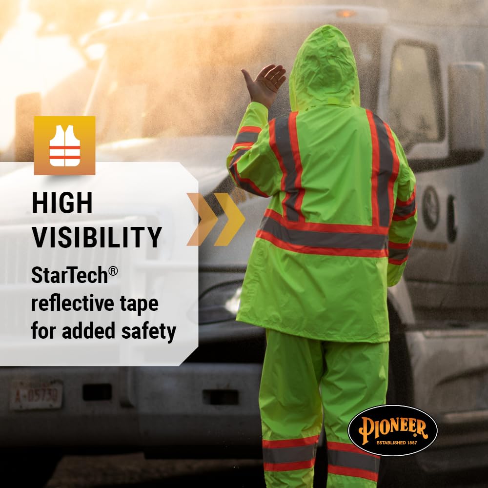 Foto 4 pulgar | Traje Impermeable Pioneer Hi Vis, Ligero E Impermeable, De Seguridad - Venta Internacional.