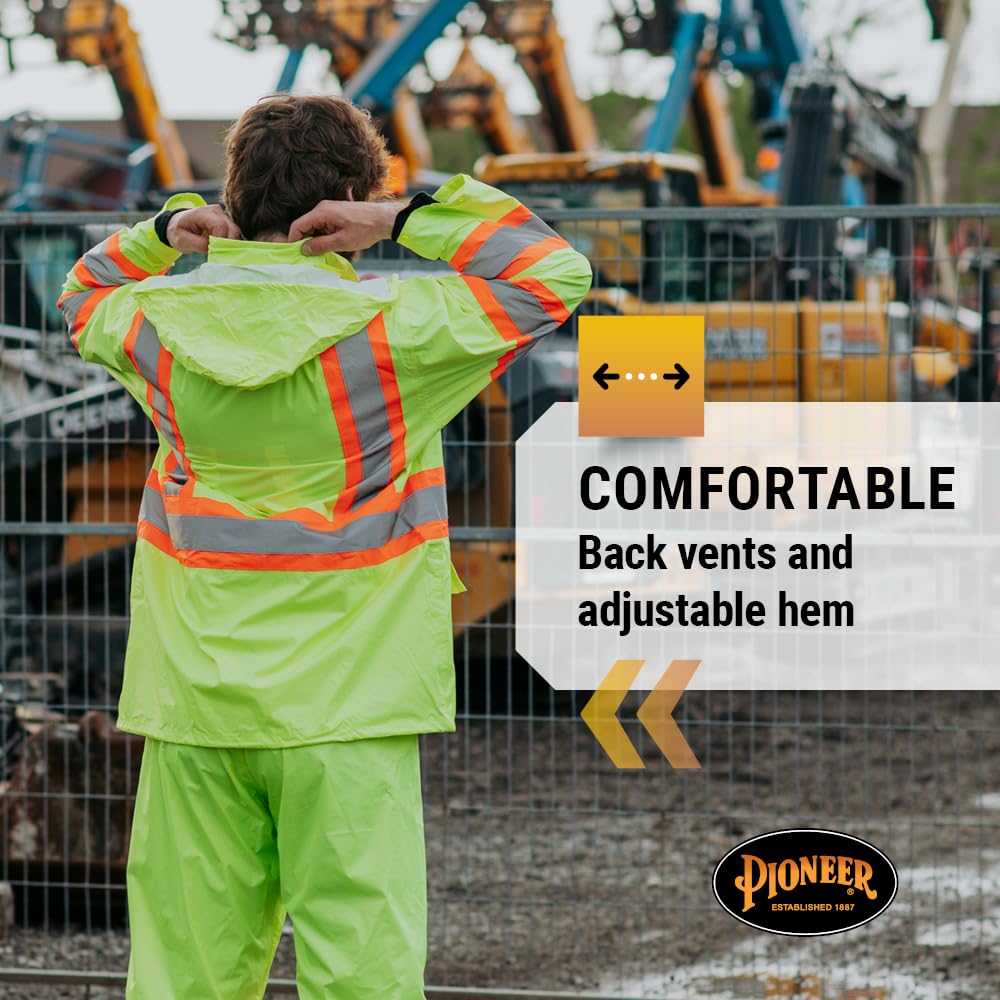 Foto 5 pulgar | Traje Impermeable Pioneer Hi Vis, Ligero E Impermeable, De Seguridad - Venta Internacional.