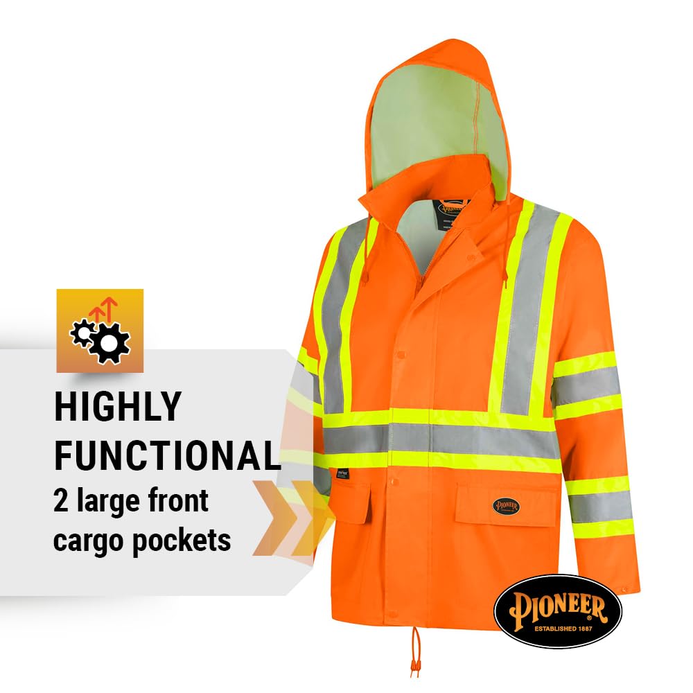 Foto 5 | Traje Impermeable De Seguridad Pioneer, Ligero, Impermeable Y De Alta Visibilidad - Venta Internacional.