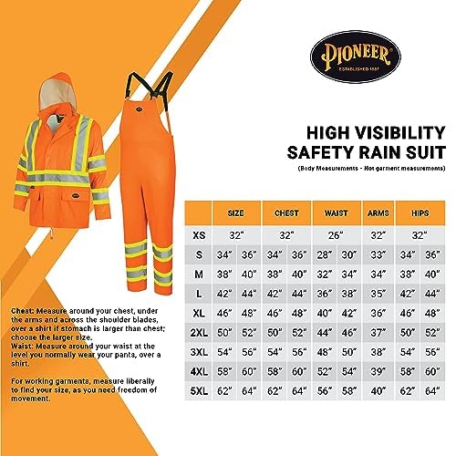 Foto 7 pulgar | Traje Impermeable De Seguridad Pioneer, Ligero, Impermeable Y De Alta Visibilidad - Venta Internacional.