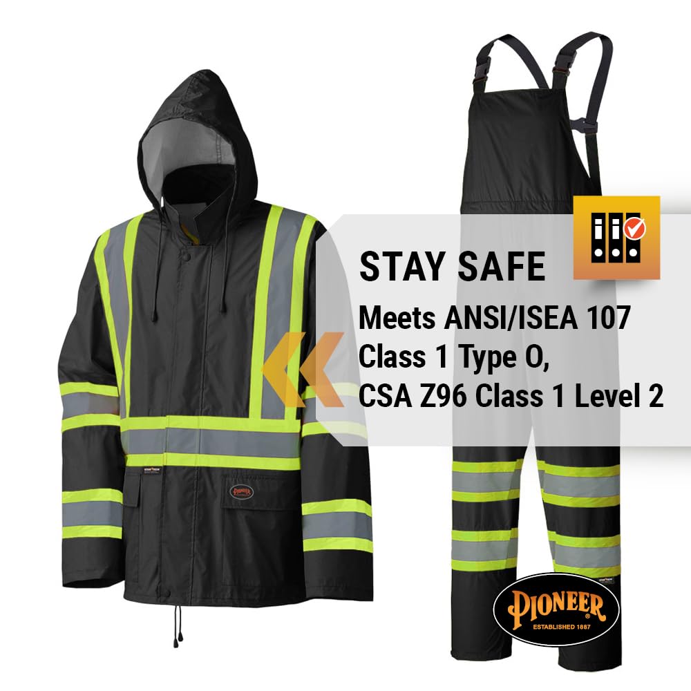 Foto 8 pulgar | Traje Impermeable De Seguridad Pioneer, Ligero, Impermeable Y De Alta Visibilidad - Venta Internacional.