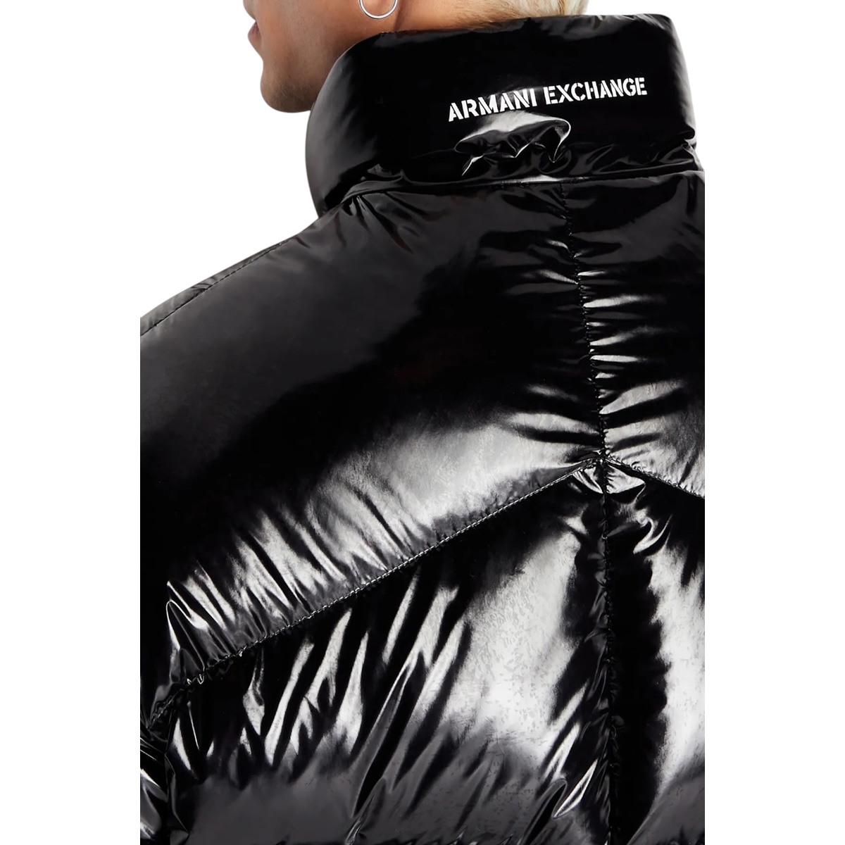 Foto 5 pulgar | Chamarra Armani Exchange Negro Casual Erkek Mont