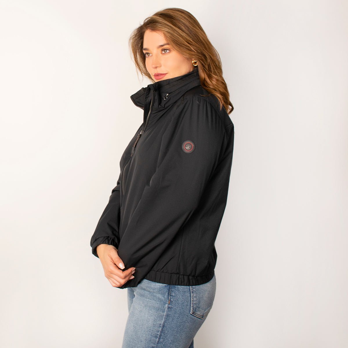 Foto 3 | Chamarra Para Mujer Bomber Casual Con Gorro Oculto Greenlander