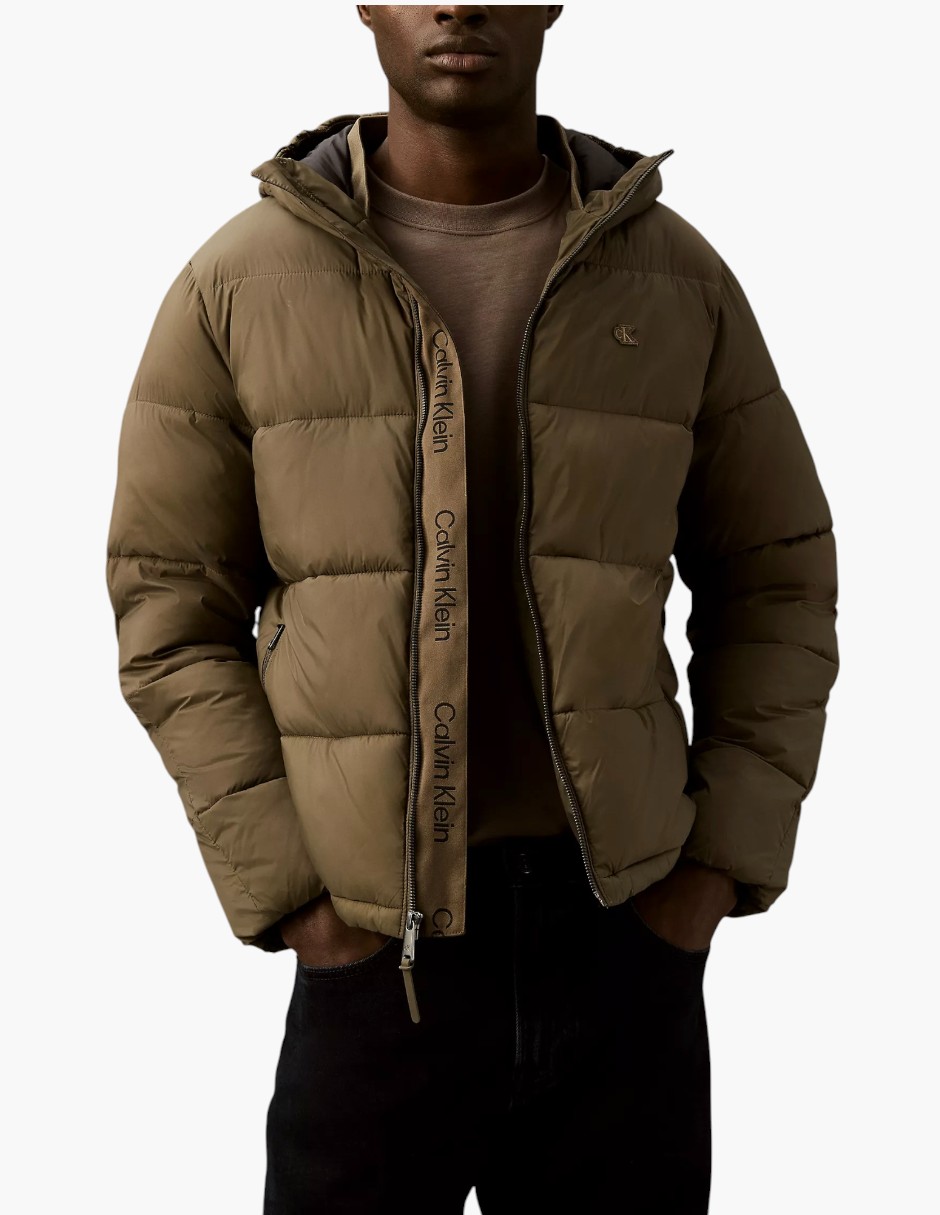 Foto 2 | Chamarra Calvin Klein Puffer De Invierno Casual Para Hombre