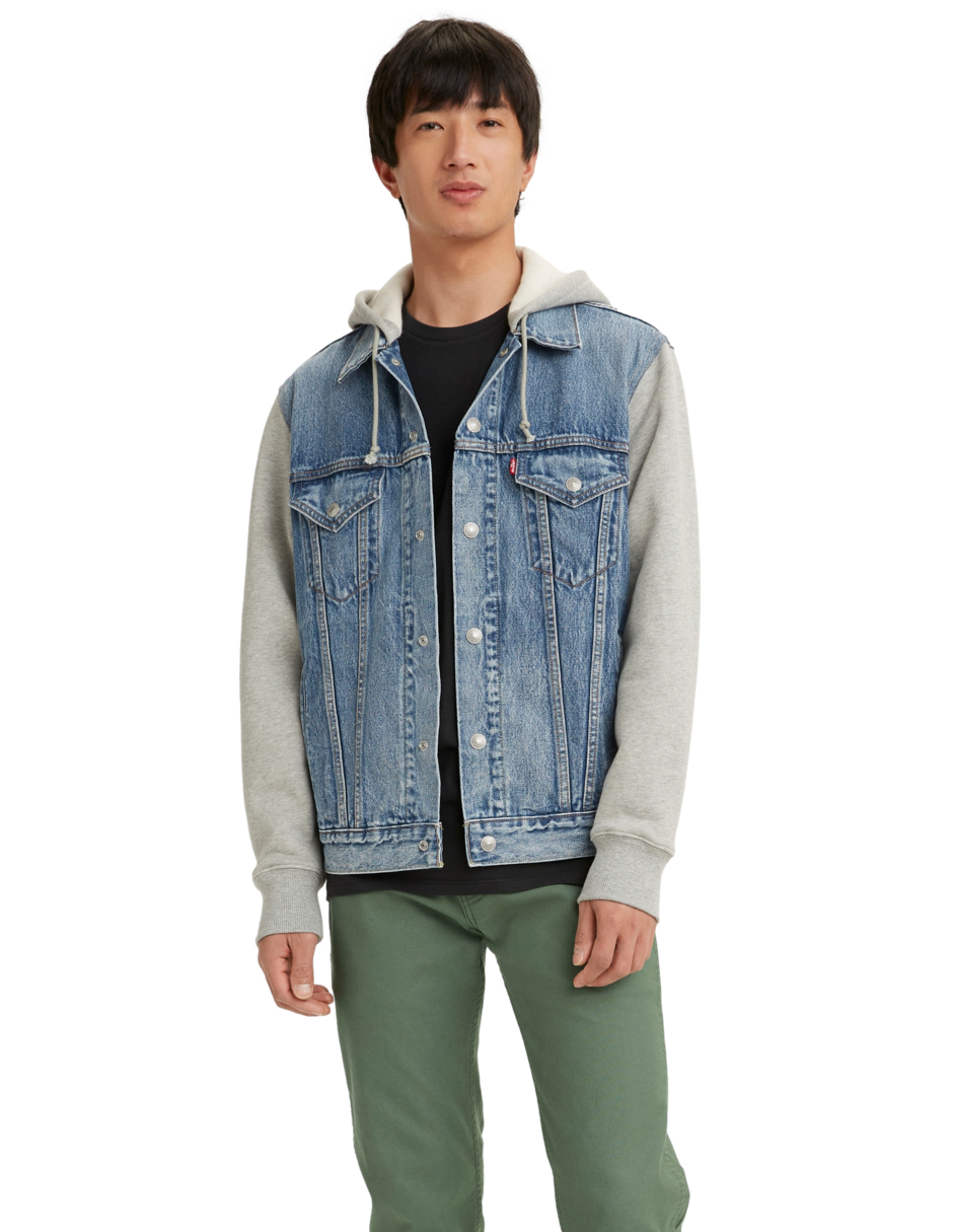 Foto 1 | Levi’s  Chamarra Trucker De Mezclilla Hybrid Para Hombre A0632-0000