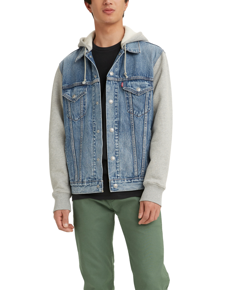 Foto 2 | Levi’s  Chamarra Trucker De Mezclilla Hybrid Para Hombre A0632-0000