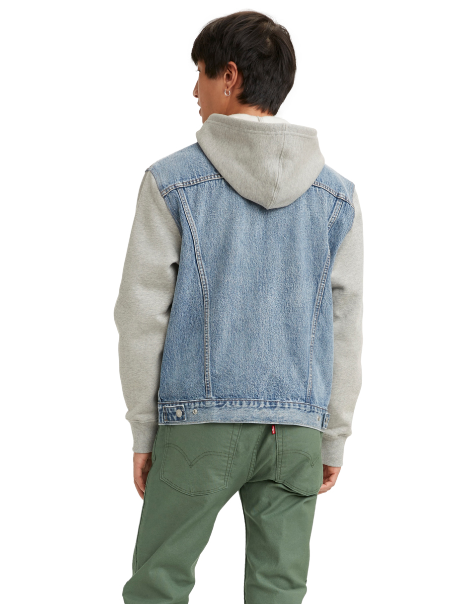 Foto 3 | Levi’s  Chamarra Trucker De Mezclilla Hybrid Para Hombre A0632-0000