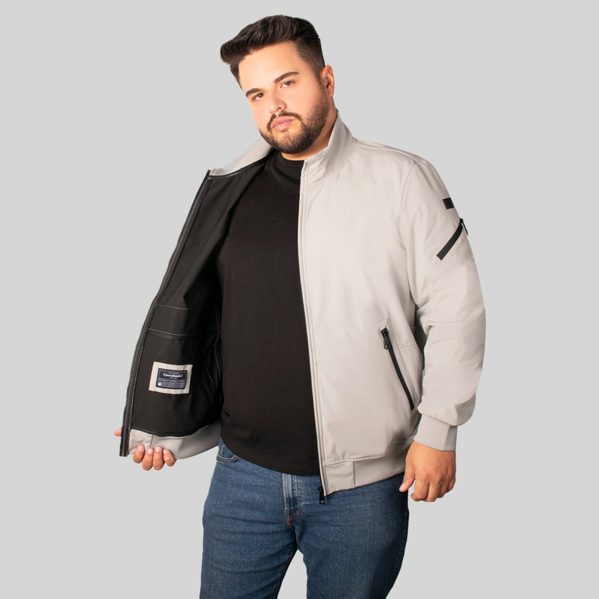 Foto 3 pulgar | Chamarra Greenlander Tipo Bomber    Casual, Ligera Y Con Bolsillos, Estilo Urbano Con Cierre Frontal Tallas Extra P