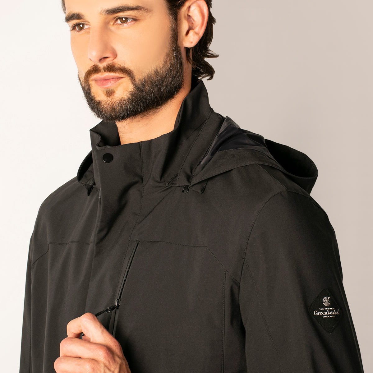 Foto 7 pulgar | Chamarra Greenlander Impermeable  Casual Con Capucha Y Bolsillos Internos  Cierre Frontal Y Ajuste Moderno Para Hombre