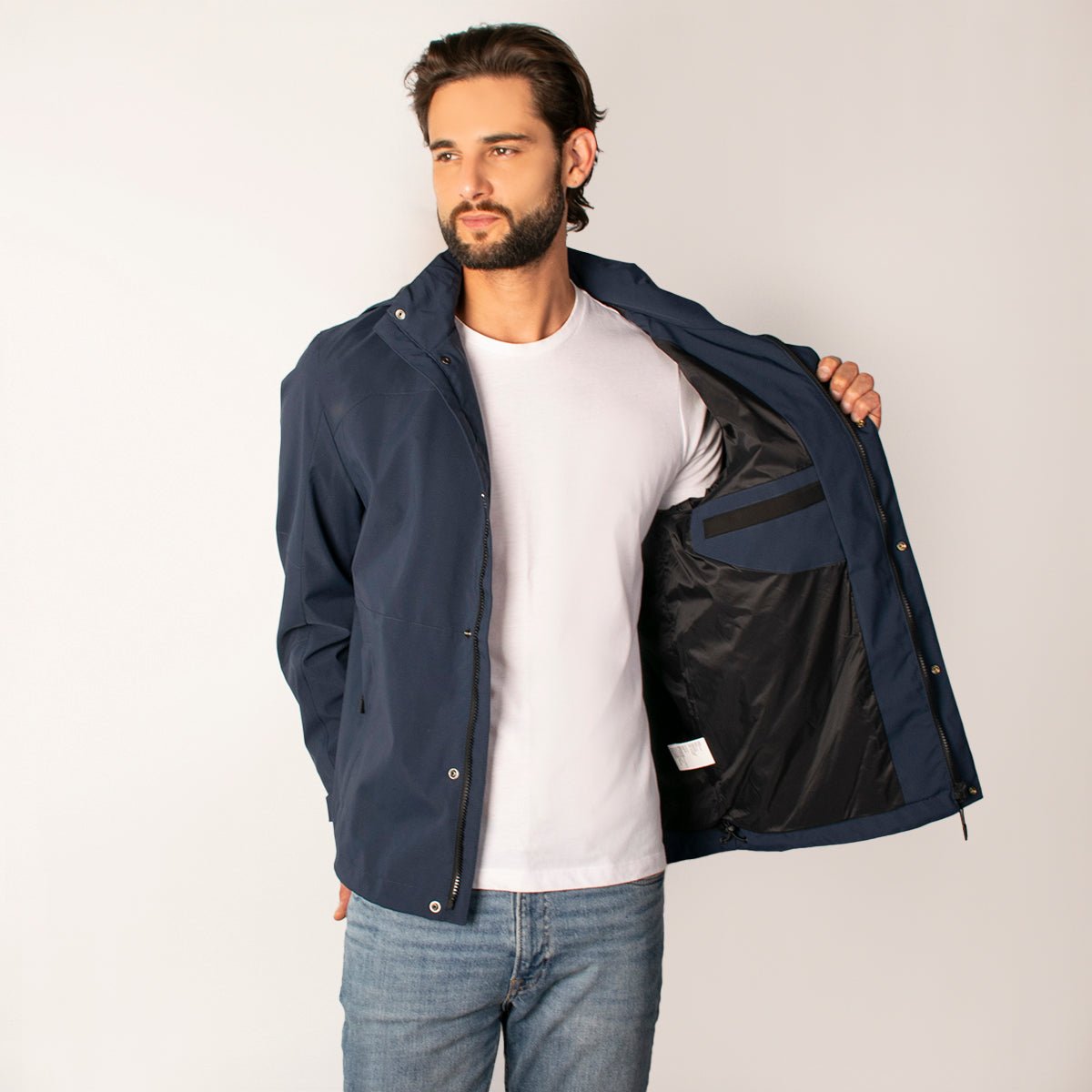 Foto 9 pulgar | Chamarra Greenlander Impermeable  Casual Con Capucha Y Bolsillos Internos  Cierre Frontal Y Ajuste Moderno Para Hombre