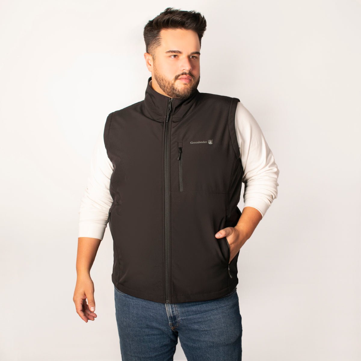 Chaleco Greenlander Softshell   Impermeable, Ligero Y Térmico Con Cierre Y Bolsillos Funcionales Tallas Extra Para Hom