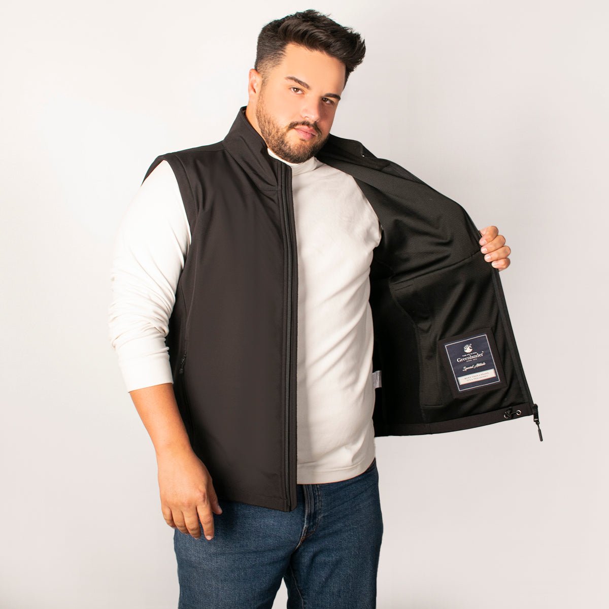 Foto 3 pulgar | Chaleco Greenlander Softshell   Impermeable, Ligero Y Térmico Con Cierre Y Bolsillos Funcionales Tallas Extra Para Hom