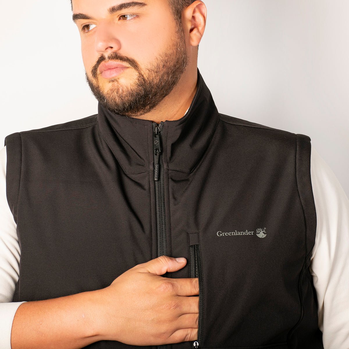 Foto 4 pulgar | Chaleco Greenlander Softshell   Impermeable, Ligero Y Térmico Con Cierre Y Bolsillos Funcionales Tallas Extra Para Hom