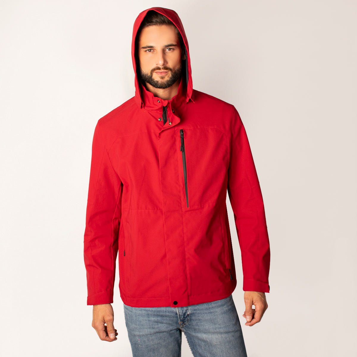 Foto 6 pulgar | Chamarra Greenlander Impermeable  Casual Con Capucha Y Bolsillos Internos  Cierre Frontal Y Ajuste Moderno Para Hombre