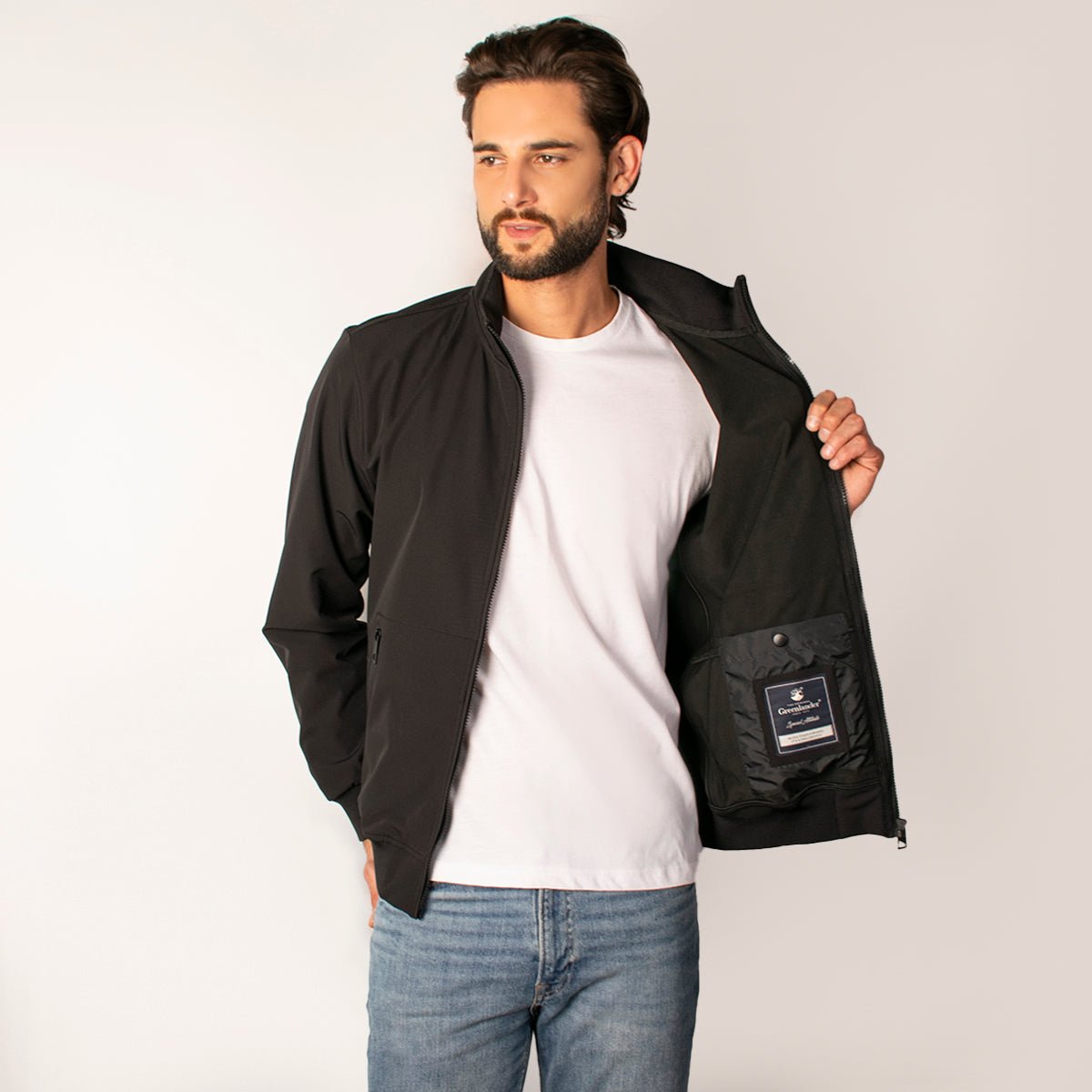 Foto 3 pulgar | Chamarra Greenlander Tipo Bomber    Casual, Ligera Y Con Bolsillos, Estilo Urbano Con Cierre Frontal Para Hombre