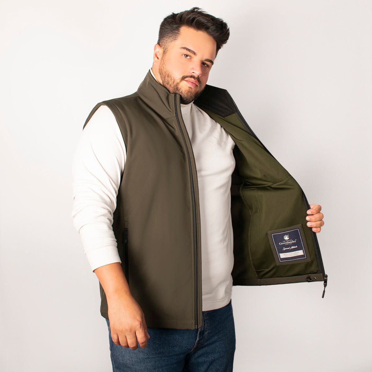 Foto 3 pulgar | Chaleco Greenlander Softshell   Impermeable, Ligero Y Térmico Con Cierre Y Bolsillos Funcionales Tallas Extra Para Hom
