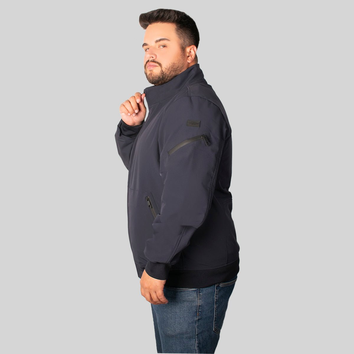 Foto 5 pulgar | Chamarra Greenlander Tipo Bomber    Casual, Ligera Y Con Bolsillos, Estilo Urbano Con Cierre Frontal Tallas Extra P