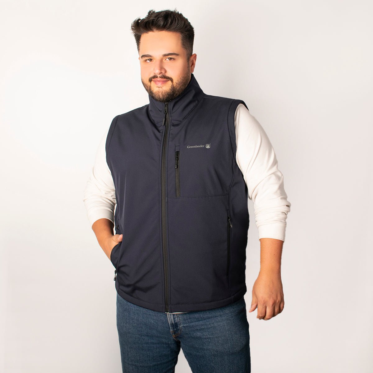 Chaleco Greenlander Softshell   Impermeable, Ligero Y Térmico Con Cierre Y Bolsillos Funcionales Tallas Extra Para Hom