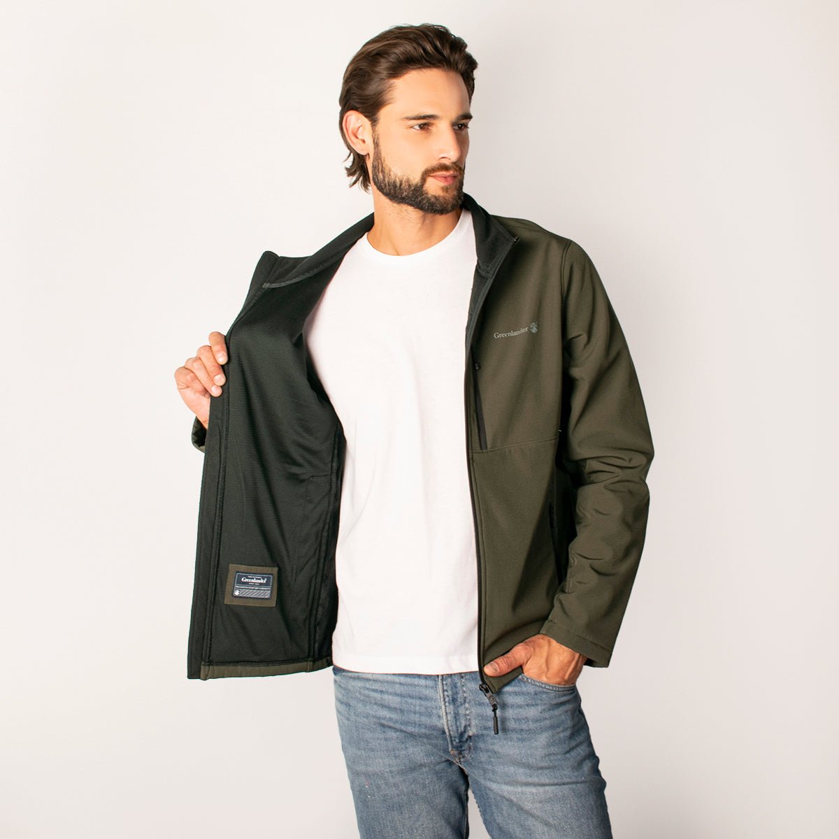 Foto 3 pulgar | Chamarra Greenlander Softshell Impermeable Y Corta Viento Casual Para Hombre