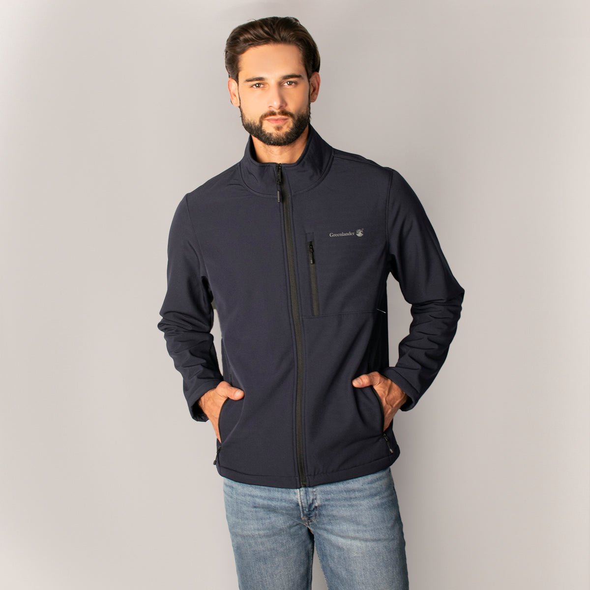 Chamarra Greenlander Softshell Impermeable Y Corta Viento Casual Para Hombre