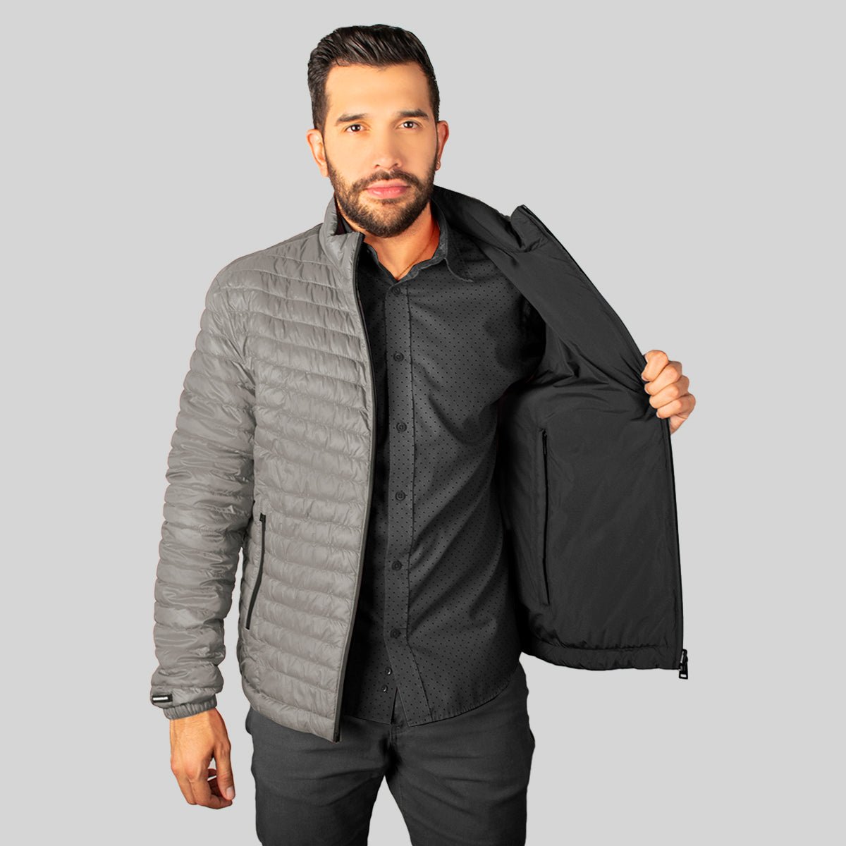 Foto 2 | Chamarra Greenlander Reversible  Acolchada, Térmica, Casual Y Ligera Para Hombre