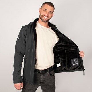 Foto 2 | Chamarra Greenlnder Softshell Impermeable Con Capucha Cortaviento Para Hombre