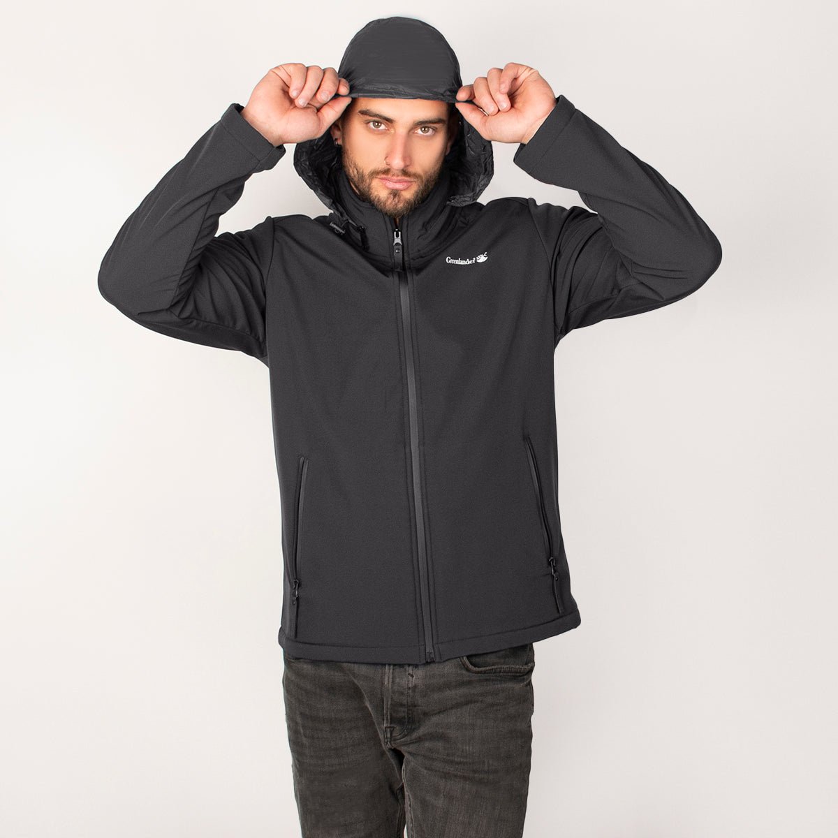 Foto 4 pulgar | Chamarra Greenlnder Softshell Impermeable Con Capucha Cortaviento Para Hombre