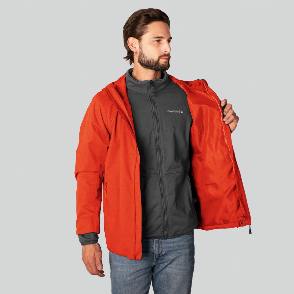 Foto 1 | Chamarra Greenlander Rompevientos 2 En 1 Casual Para Hombre