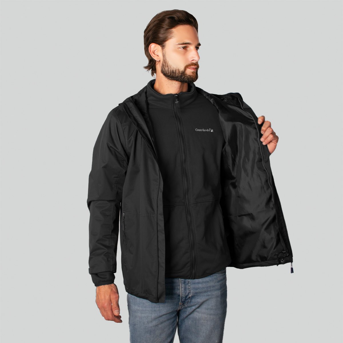 Foto 2 pulgar | Chamarra Greenlander Rompevientos 2 En 1 Casual Para Hombre