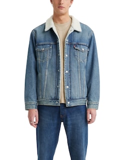 Foto 2 | Levi’s Chamarra Trucker De Mezclilla Sherpa Para Hombre