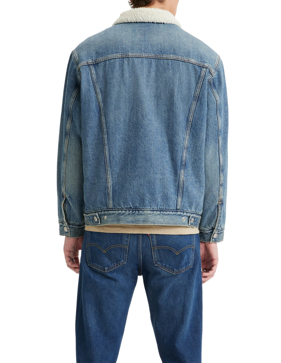 Foto 5 pulgar | Levi’s  Chamarra Trucker De Mezclilla Sherpa Para Hombre