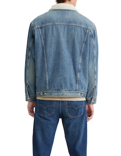 Foto 4 | Levi’s Chamarra Trucker De Mezclilla Sherpa Para Hombre