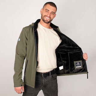 Foto 3 | Chamarra Greenlnder Softshell Impermeable Con Capucha Cortaviento Para Hombre
