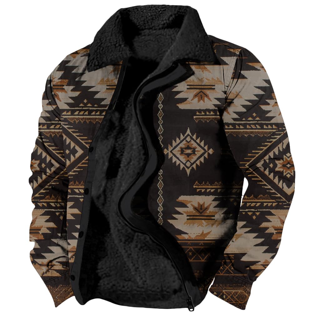 Foto 2 pulgar | Chaqueta Zocavia Western Aztec Fleece Para Hombre Otoño-invierno M - Venta Internacional.