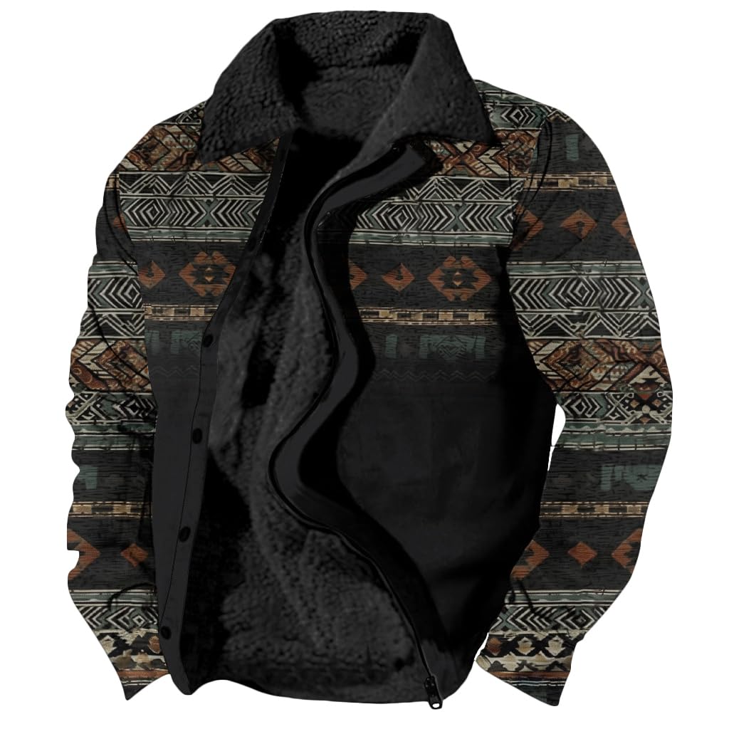 Foto 1 | Chaqueta Zocavia Western Aztec Fleece Para Hombre, Color Negro, Talla 2xl - Venta Internacional.