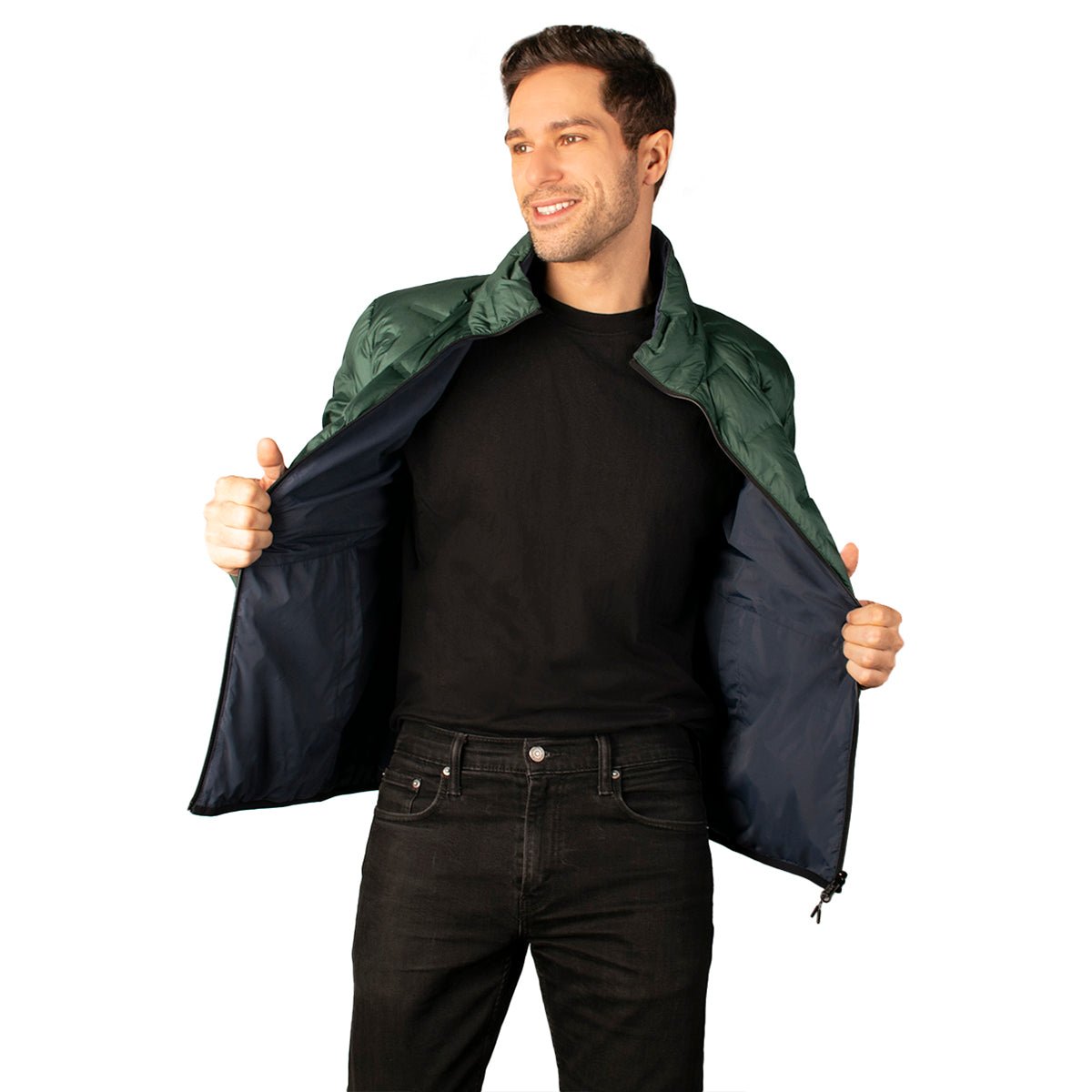 Foto 3 pulgar | Chamarra Greenlander Capitonada Doble Vista Con Termo Sellado Para Hombre
