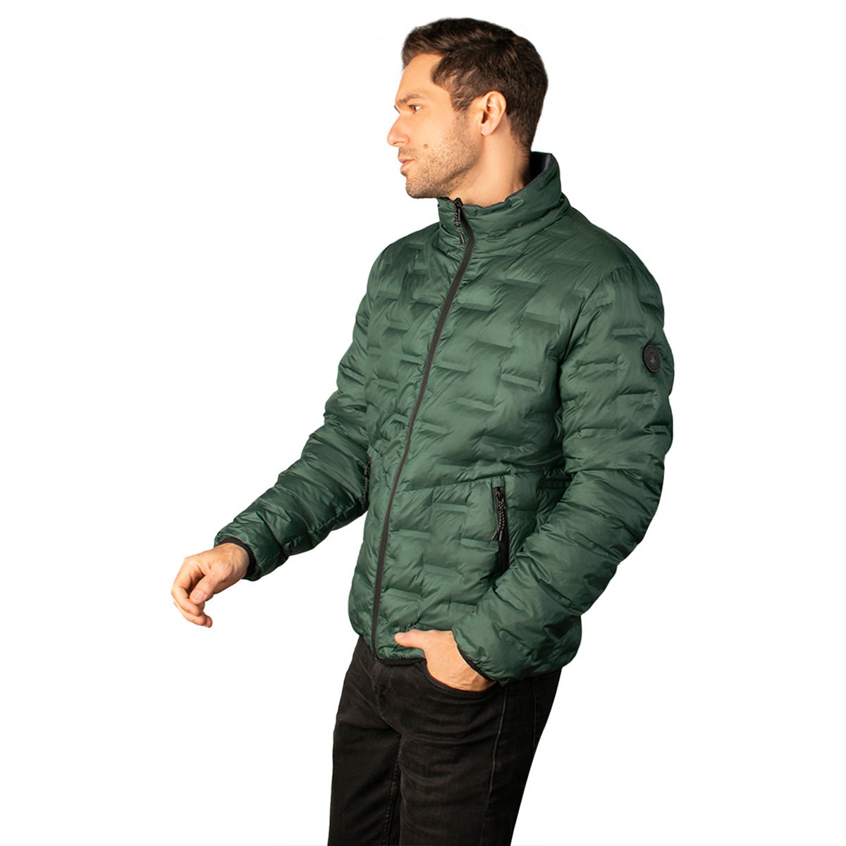 Foto 4 pulgar | Chamarra Greenlander Capitonada Doble Vista Con Termo Sellado Para Hombre