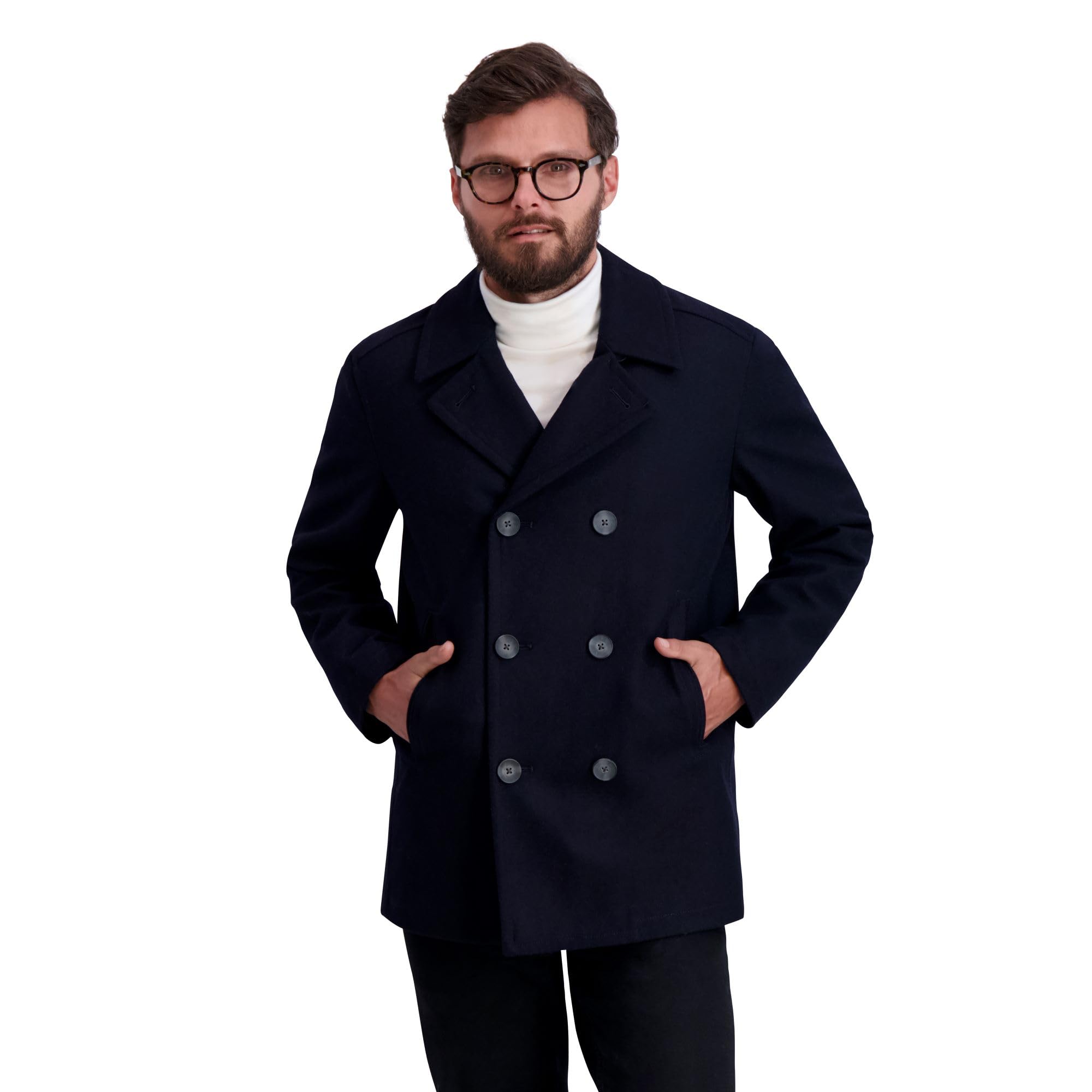 Foto 2 pulgar | Coat Nautica Peacoat Mezcla De Lana Con Doble Botonadura Para Hombre - Venta Internacional.