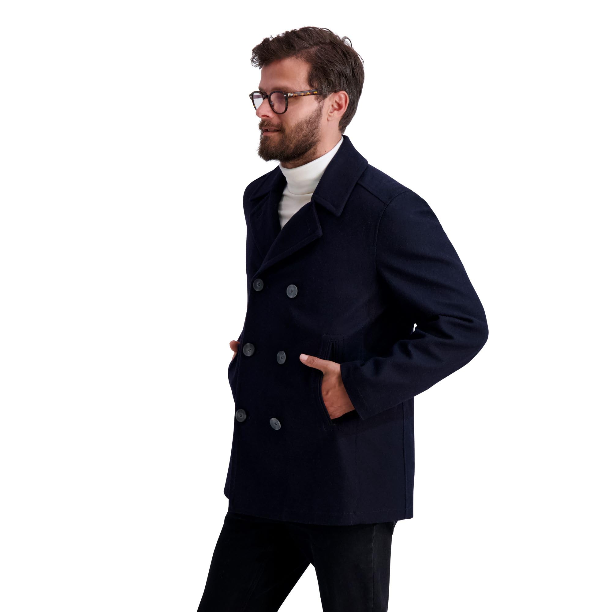 Foto 3 pulgar | Coat Nautica Peacoat Mezcla De Lana Con Doble Botonadura Para Hombre - Venta Internacional.