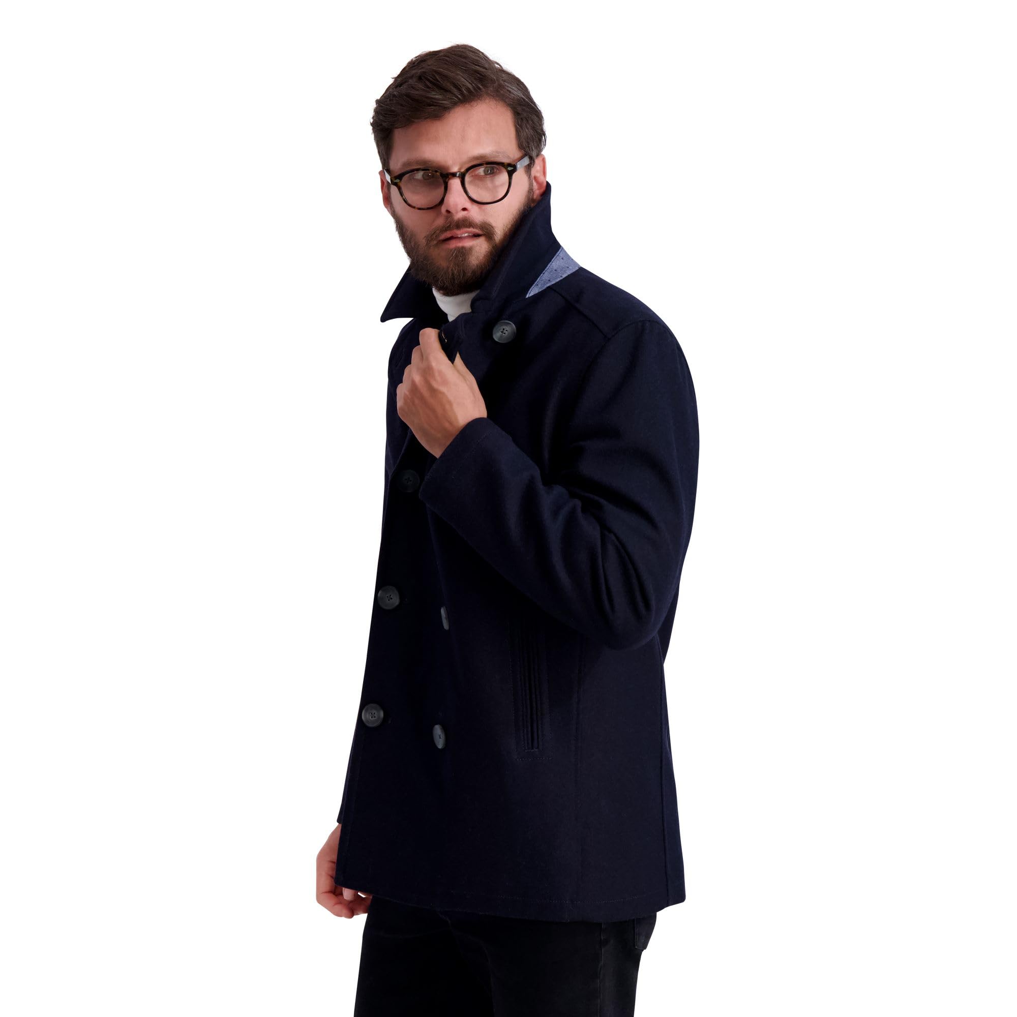 Foto 5 pulgar | Coat Nautica Peacoat Mezcla De Lana Con Doble Botonadura Para Hombre - Venta Internacional.