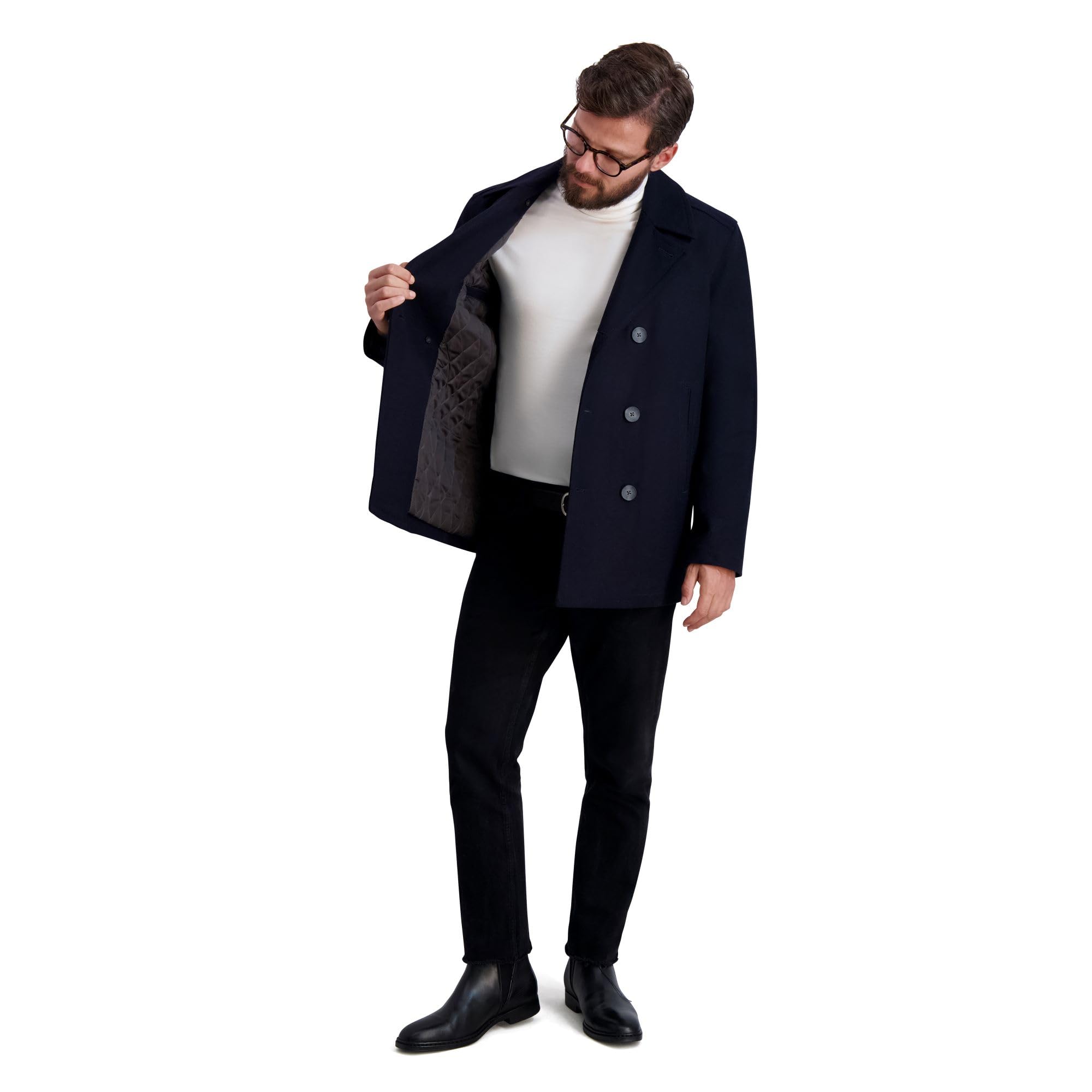 Foto 5 | Coat Nautica Peacoat Mezcla De Lana Con Doble Botonadura Para Hombre - Venta Internacional.