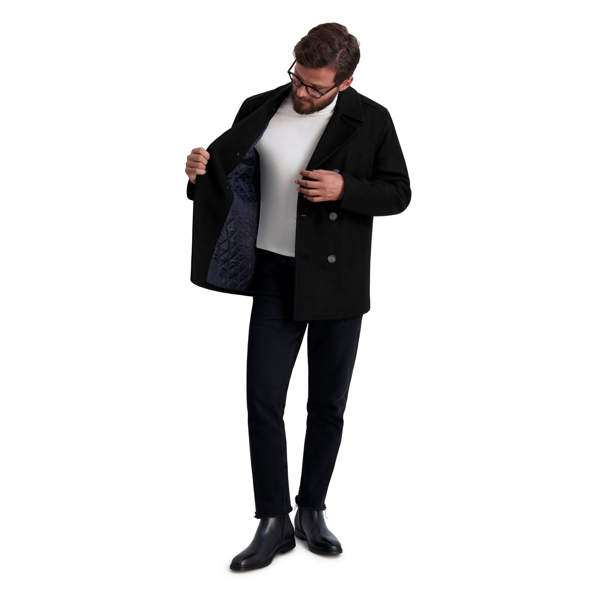 Foto 5 | Coat Nautica Para Hombre, Mezcla De Lana, Doble Botonadura, Talla Grande - Venta Internacional.