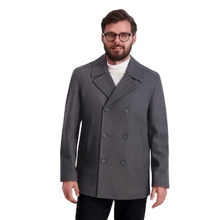 Foto 1 | Peacoat Nautica Para Hombre, Clásico, Doble Botonadura, Vintage, Color Carbón - Venta Internacional.