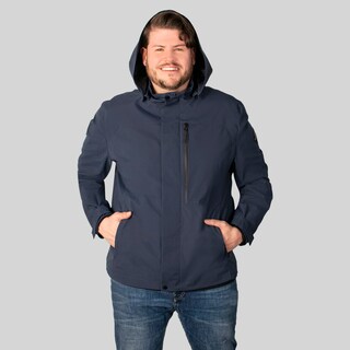 Foto 3 | Chamarra Greenlander Con Capucha Ligera Azul Marino Tallas Extra Para Hombre