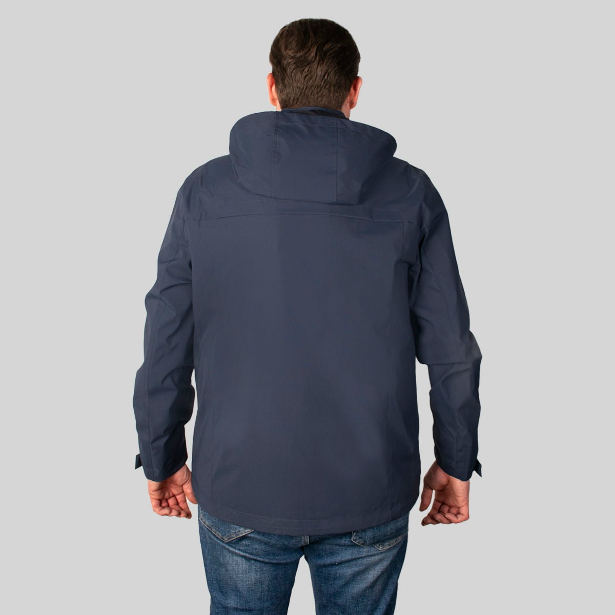 Foto 6 pulgar | Chamarra Greenlander Con Capucha Ligera Azul Marino Tallas Extra Para Hombre