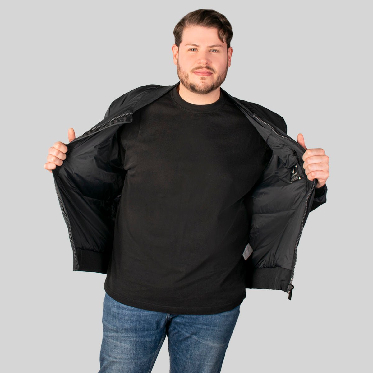 Foto 3 pulgar | Chamarra Greenlander Bomber Tallas Extra Para Hombre