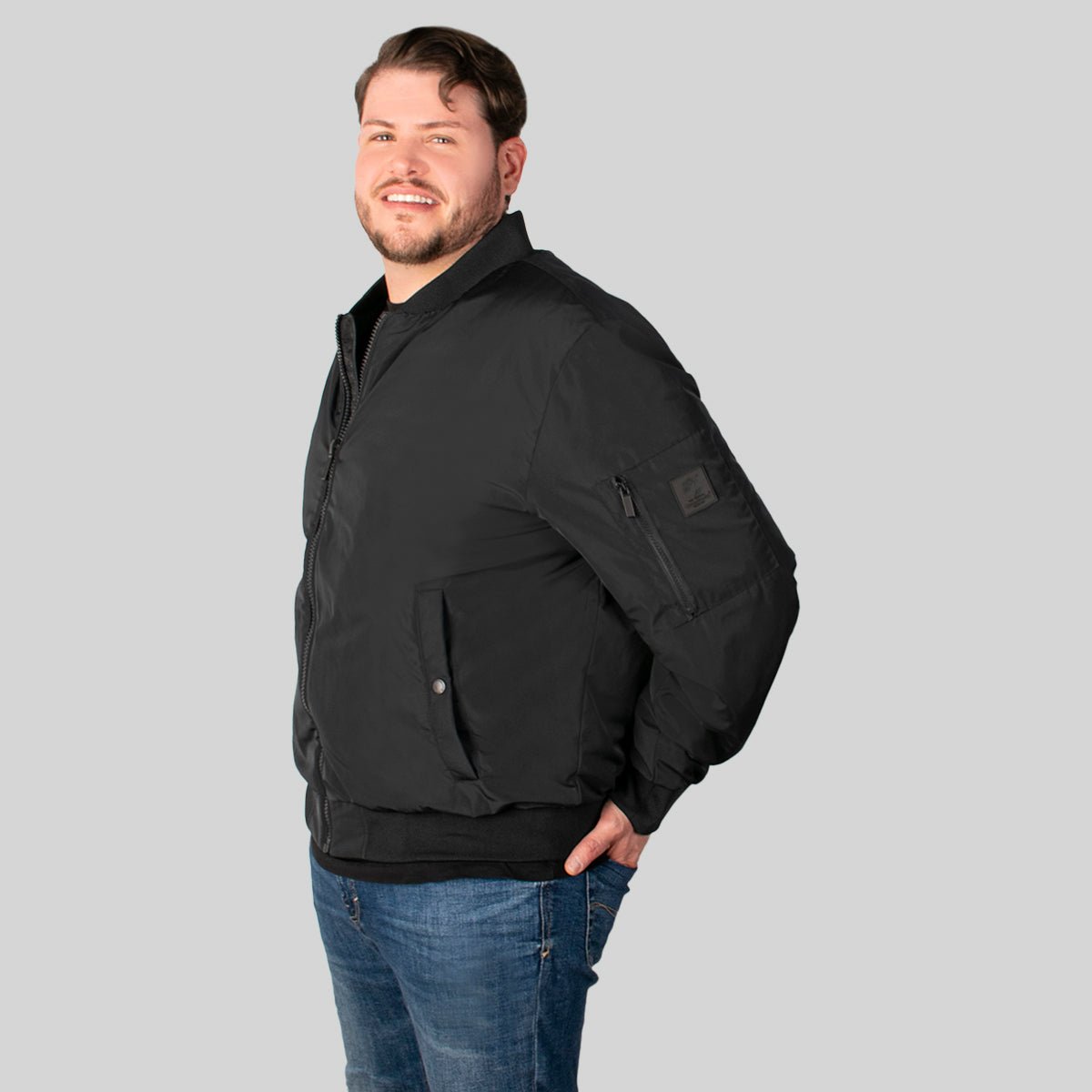 Foto 3 | Chamarra Greenlander Bomber Tallas Extra Para Hombre