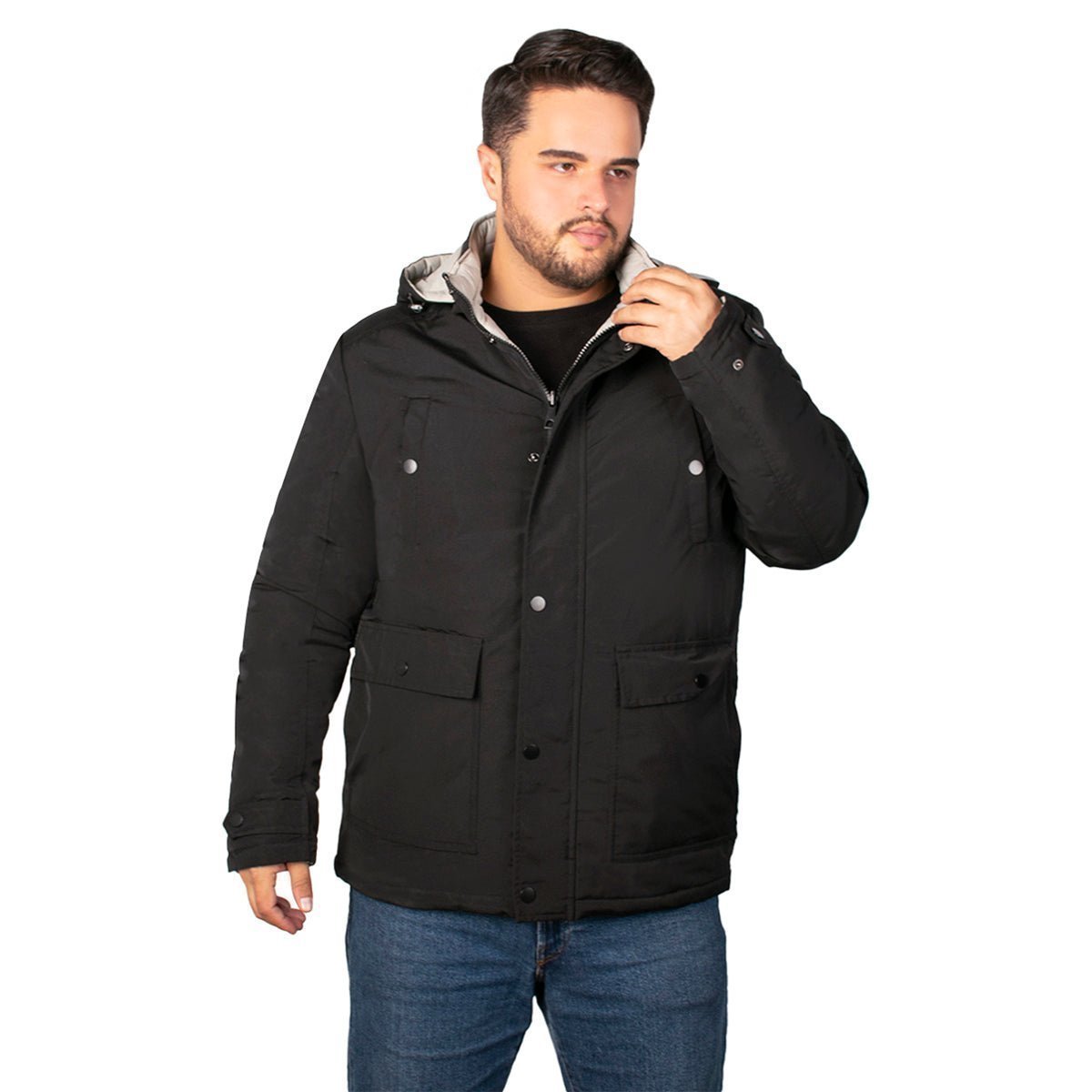 Chamarra Greenlander Reversible Con Capucha Desmontable Tallas Extra Para Hombre