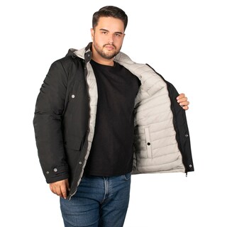 Foto 2 | Chamarra Greenlander Reversible Con Capucha Desmontable Tallas Extra Para Hombre